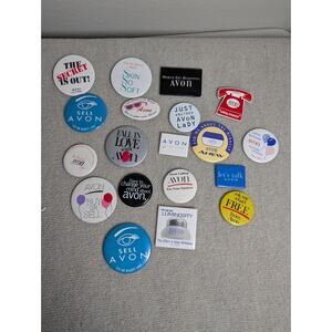 Huge Lot 20+ Vintage Avon Representative Pins Buttons Enamel Rhinestone 100th...